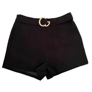 Love Encounter High Rise Waist Black Shorts with Belt Size M